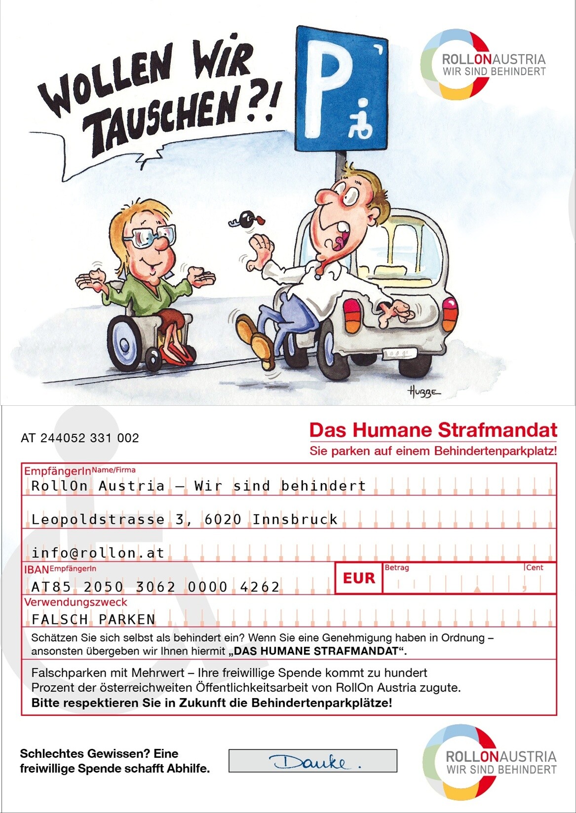 Das Humane Strafmandat von RollOn Austria