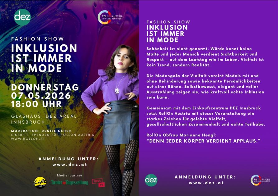 Poster Fashion Show: Inklusion ist immer in Mode