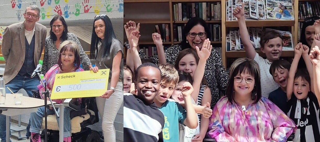 Scheckübergabe an Marianne Hengl