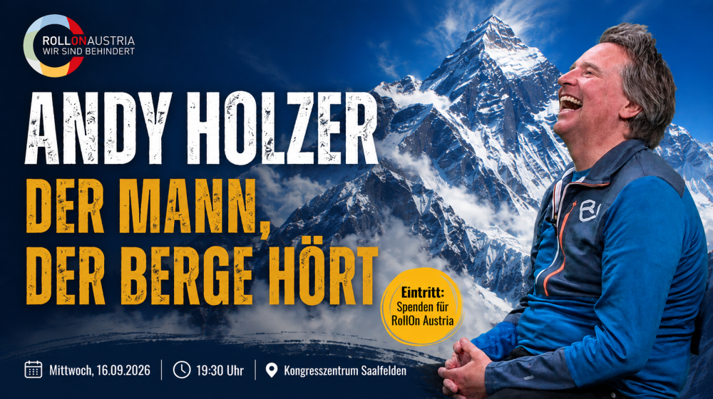 16.09.26 / 19.30 Uhr / Congresszentrum Saalfelden: Andy Holzer: Der Mann der Berge hört